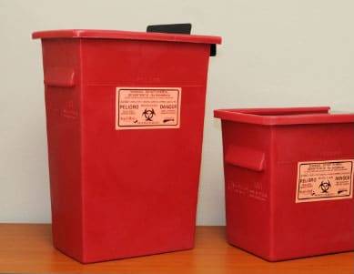 biohazard disposal bins