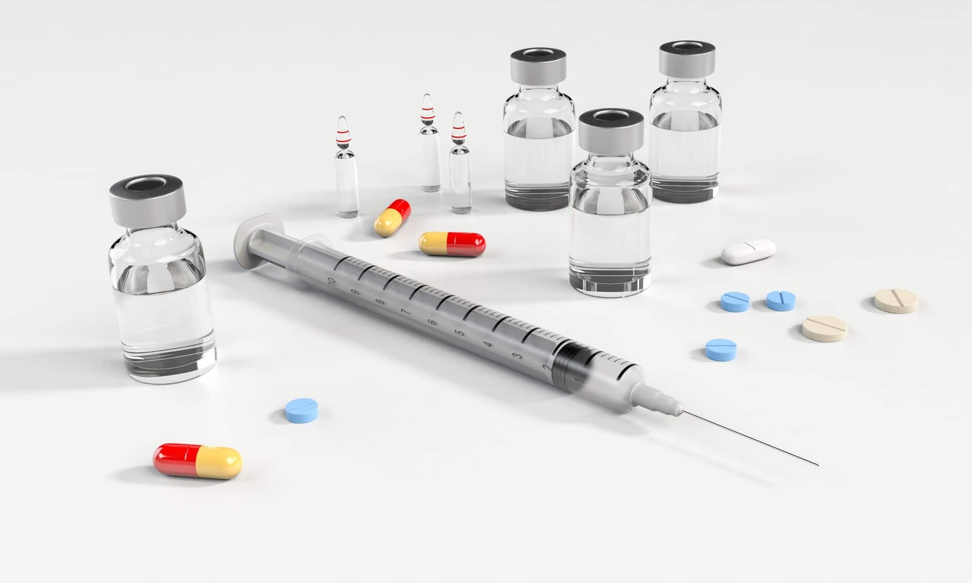 Syringe and assorted medications